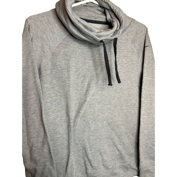 Nike Cowl Neck Drawstring Grey Black Long Sleeve Pullover Hoodie Size XS - Picture 3 of 5